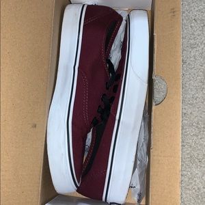 Burgundy Vans - like new!